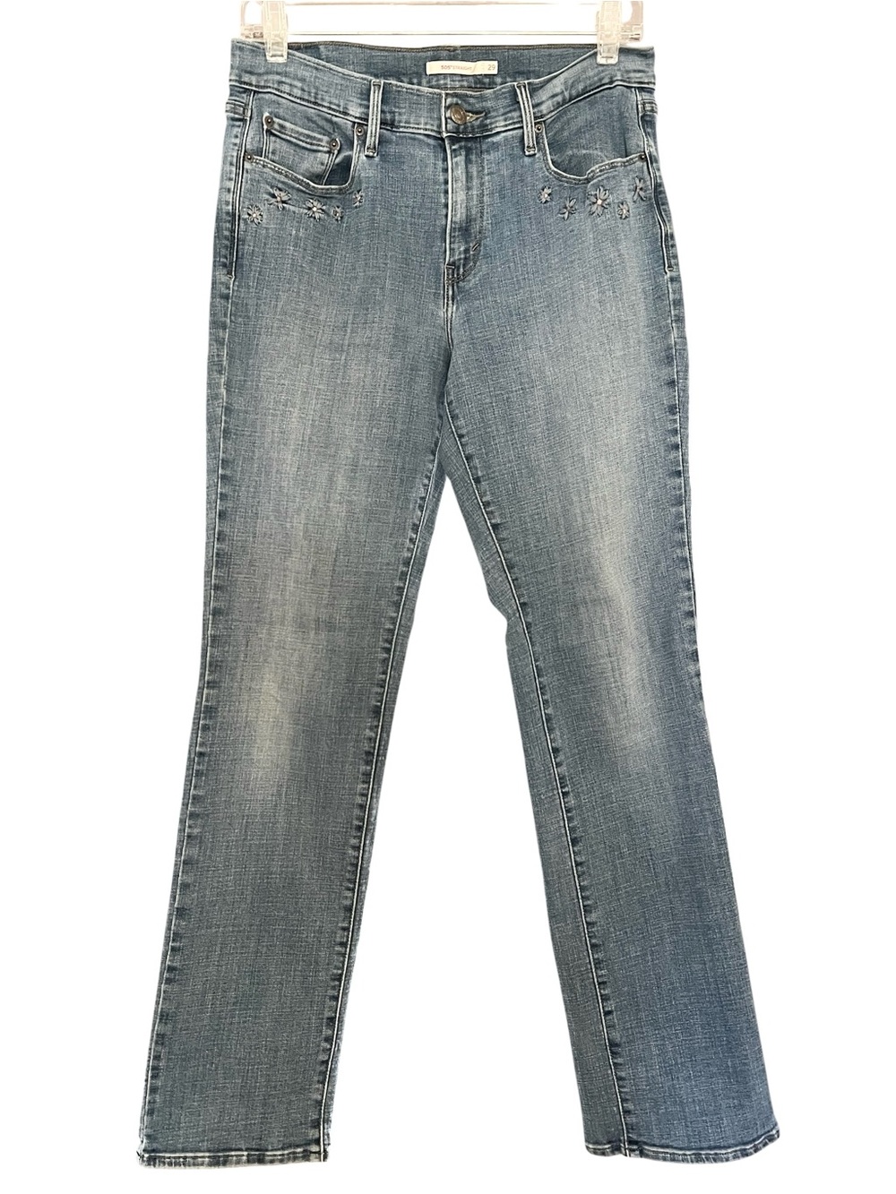 Levi's 505 Straight Leg Jeans with Pockets Embroidery